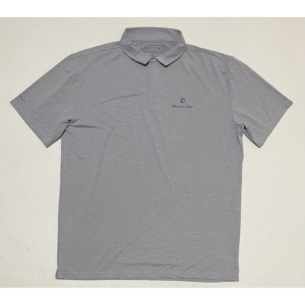 Anetik Polo Shirt Mens Size XL Gray Performance UPF 30+ Lightweight Mauna‎ Lani